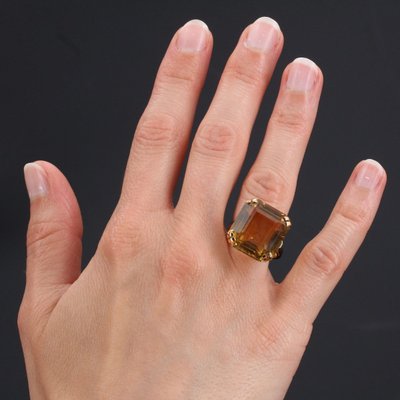 Citrine And Vintage Gold Ring