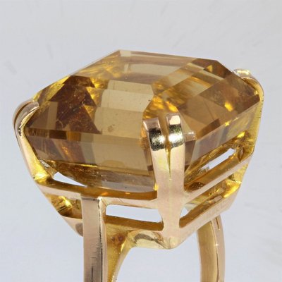 Citrine And Vintage Gold Ring