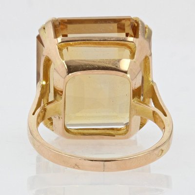 Citrine And Vintage Gold Ring