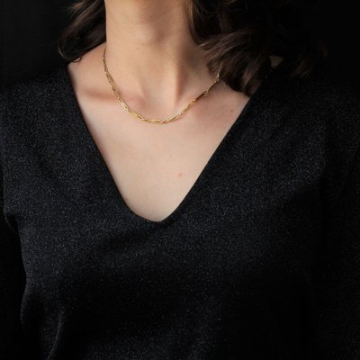 Collier Ancien En Or Jaune Grains De Riz