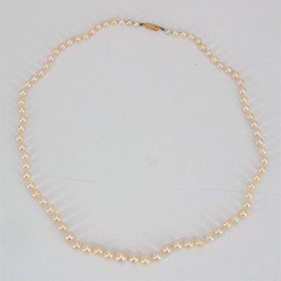 Collier En Chute De Perles à l'Orient Crème Nacré