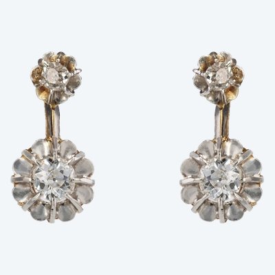 Old Trembling Diamond Earrings
