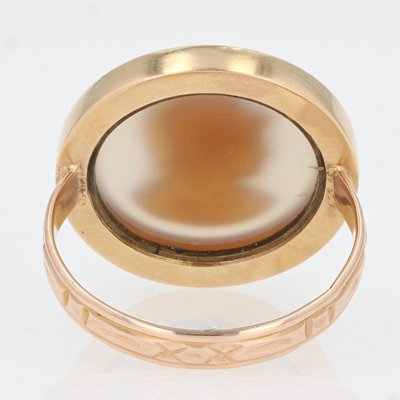 Bague Camée Sur Agate Ancienne