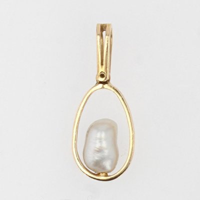 Pendentif En Or Et Sa Perle Baroque
