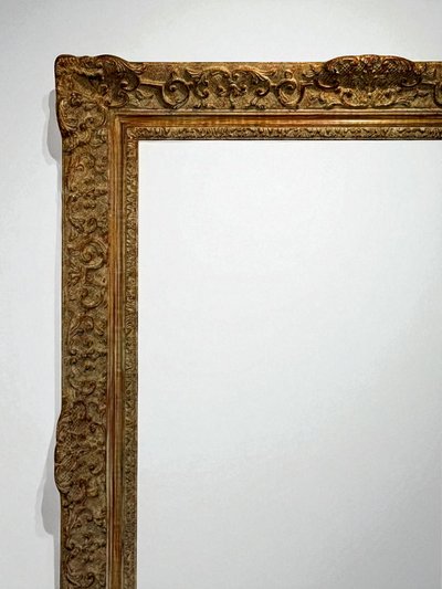1950s Montparnasse Wood and Stucco Frame for Painting 49 cm x 66 cm