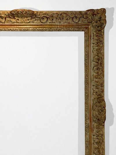 1950s Montparnasse Wood and Stucco Frame for Painting 49 cm x 66 cm
