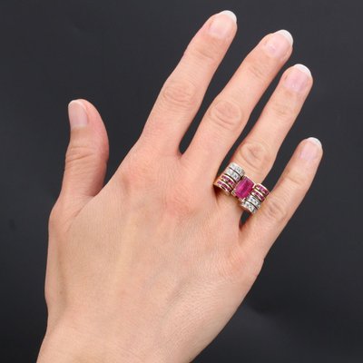 Tankring mit Rubin und Diamant