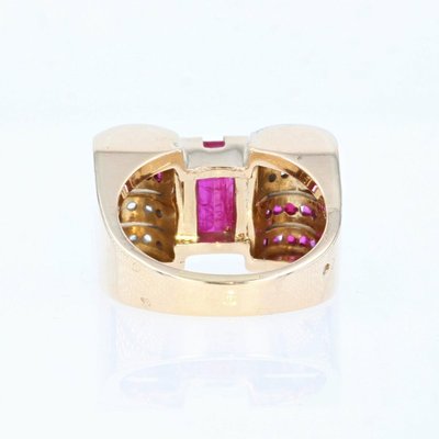 Tankring mit Rubin und Diamant