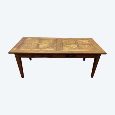 Farmtisch in Eichenparketté