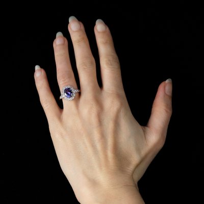 Bague Or Marguerite Tanzanite Diamants
