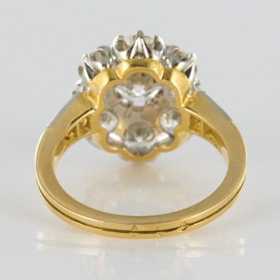 Platinum Gold Marguerite Diamond Ring