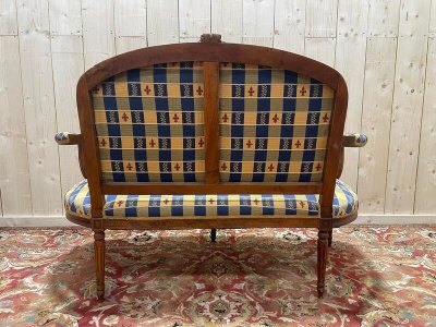 Sofa - Louis XVI style bench lily fabric