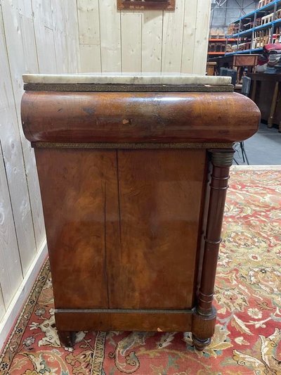 Commode époque Empire acajou marbre carrare 