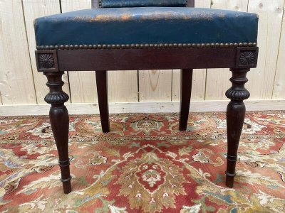 Suite of 16 Napoleon III chairs in solid mahogany