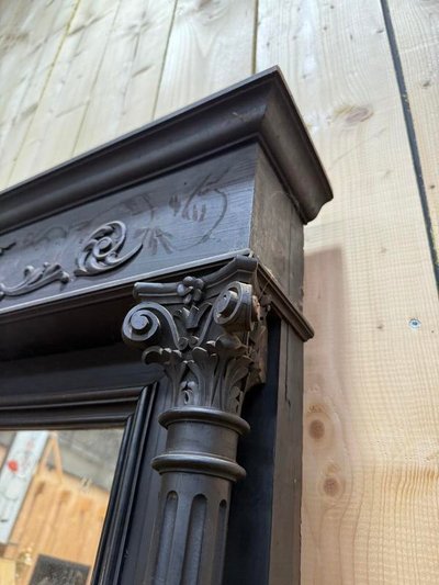 Specchio era Napoleone III in legno annerito