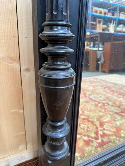 Specchio era Napoleone III in legno annerito