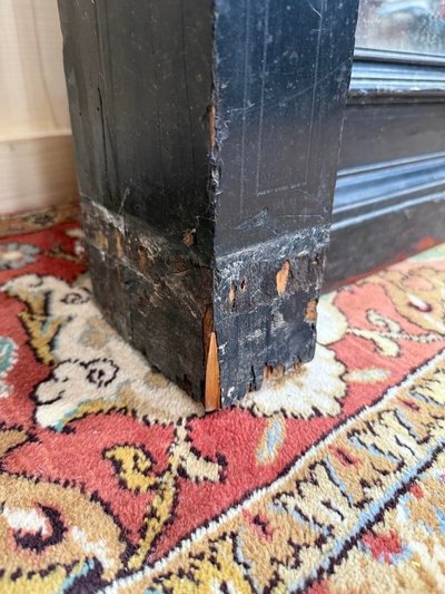 Specchio era Napoleone III in legno annerito