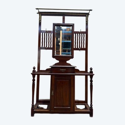 Guardaroba inglese in mogano solido