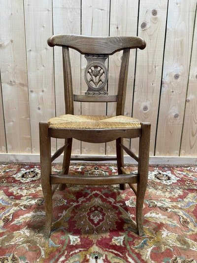 Continuation of 6 Provencal mulch chairs in solid oak.