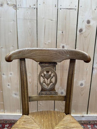 Continuation of 6 Provencal mulch chairs in solid oak.