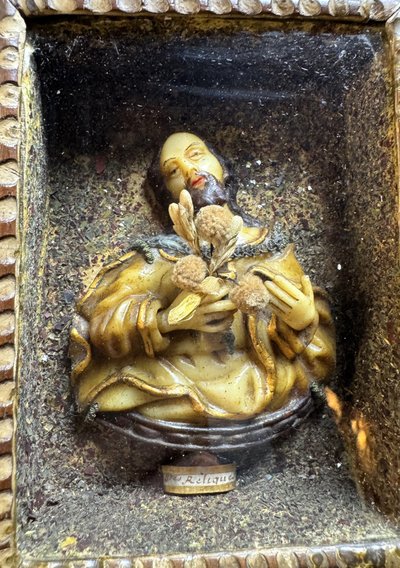 Saint Joseph in wax - reliquary - 18th century