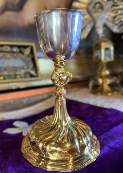 Baroque silver chalice - circa 1780