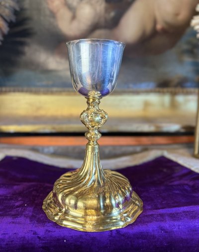 Baroque silver chalice - circa 1780