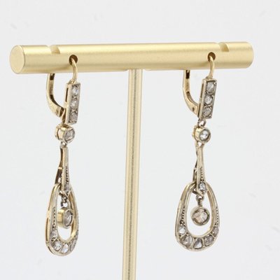 Jugendstil-Diamant-Ohrringe