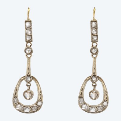 Art Nouveau Diamond Earrings