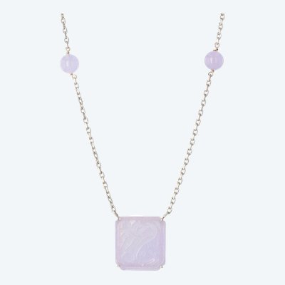 Necklace Jade Jadeite Parma And White Gold