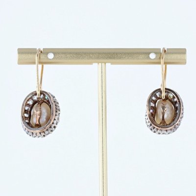 Fine Pearls And Diamonds Earrings