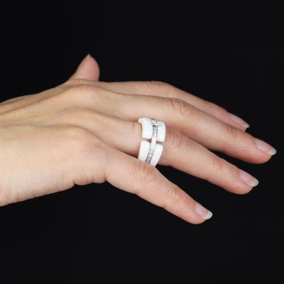 Chanel Ultra Diamonds White Ceramic Ring