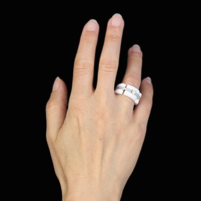 Chanel Ultra Diamonds White Ceramic Ring