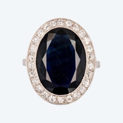 Bague Ancienne Saphir Diamants