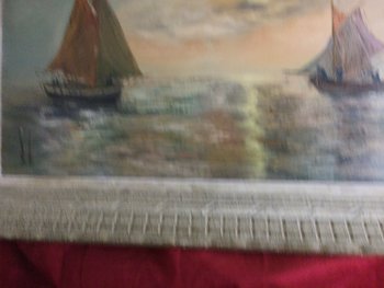 The peach, oil signed À. LESUR