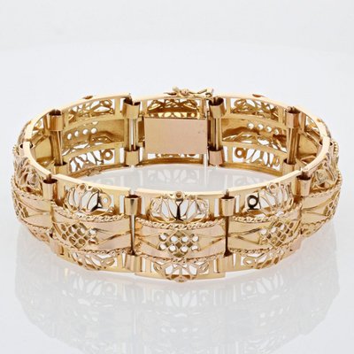 Openwork Vintage Gold Bracelet