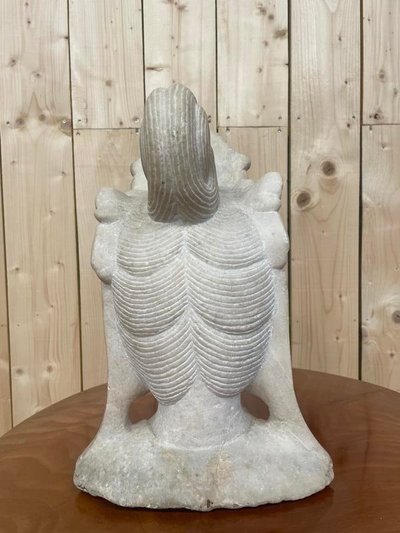 Chinese Buddha head Guanyin in marble