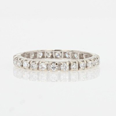 Alliance Or Blanc Diamants à Griffes
