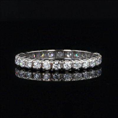 Alliance Or Blanc Diamants à Griffes