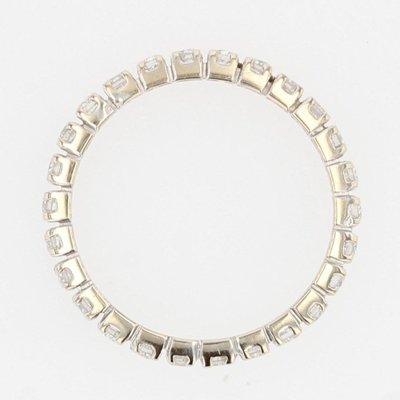 Alliance Or Blanc Diamants à Griffes