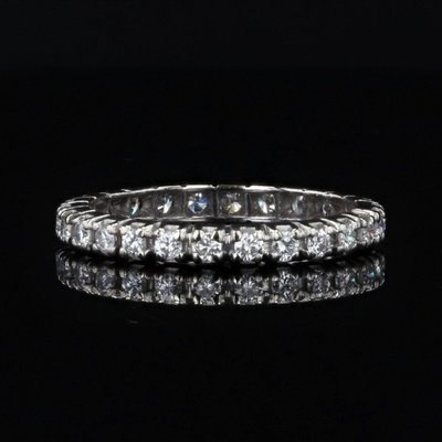 Alliance Or Blanc Diamants à Griffes