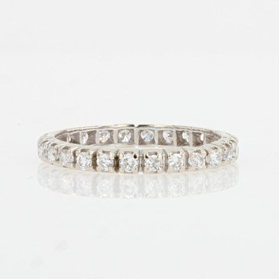 Alliance Or Blanc Diamants à Griffes