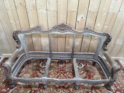 Show in stile Roccan - Louis XV con divano e poltrone 1920.