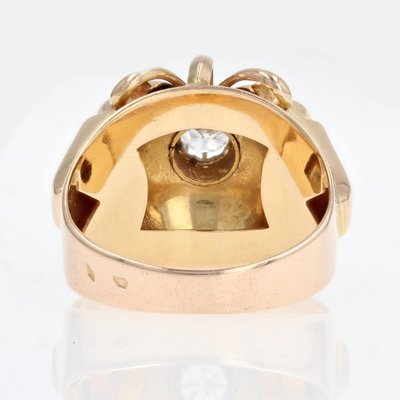 Anello vintage con cupola di diamanti
