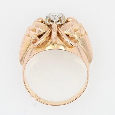Anello vintage con cupola di diamanti