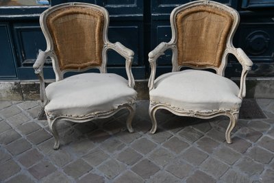 Pair of fireside cabriolets attributed to Delannois
