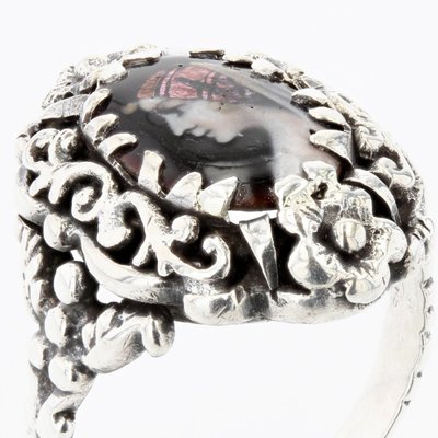 Antiker Silber-Emaille-Ring
