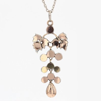 Old Silver Gold Diamonds Pendant