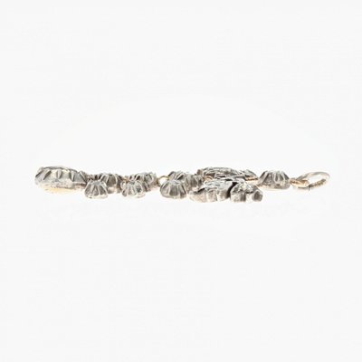 Old Silver Gold Diamonds Pendant