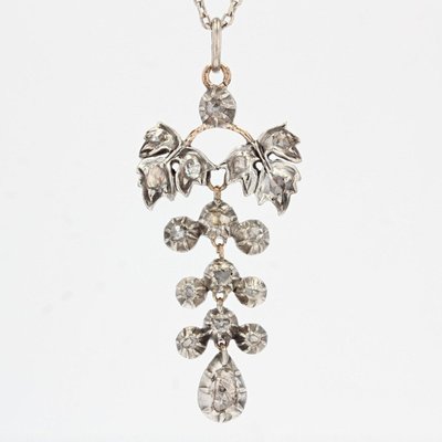 Old Silver Gold Diamonds Pendant